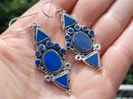 Vanoli handgemaakt 925 zilveren oorbellen lapislazuli India, Daiva1973@hotmail.com, Hangers, Vanoli, Blauw