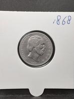 Halve gulden 1868 koning Willem III, Postzegels en Munten, Munten | Nederland, ½ gulden, Koning Willem III, Zilver, Ophalen of Verzenden