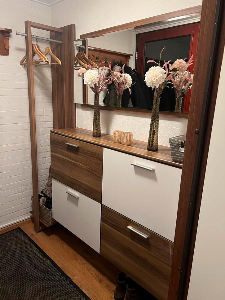 Schoenenkast + kapstok en Spiegel, Huis en Inrichting, Kasten | Schoenenkasten, Zo goed als nieuw, Ophalen