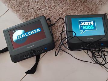  Draagbare dvd speler met 2 schermen 30€ voor auto of thuis beschikbaar voor biedingen