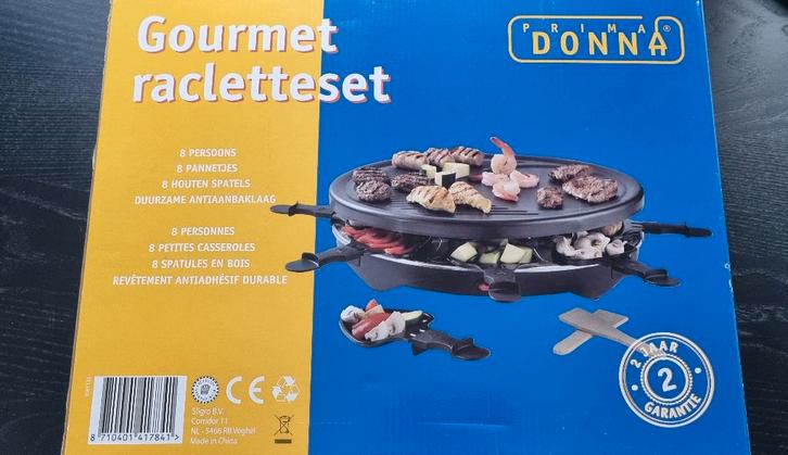 Gourmet Raclette set elektrisch - Prima Donna, Witgoed en Apparatuur, Gourmetstellen, Nieuw, 8 personen of meer, Ophalen