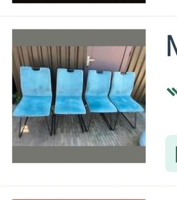 4 mooie stevige eetkamerstoelen 