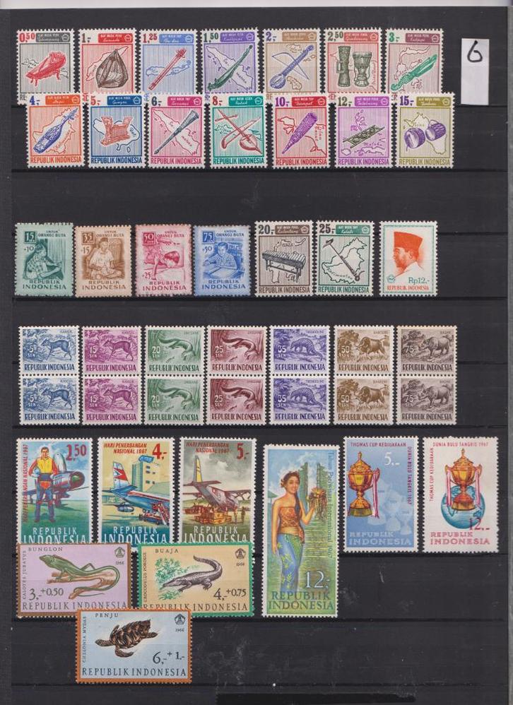Indonesië 6, Postzegels en Munten, Postzegels | Thematische zegels, Postfris, Overige thema's, Ophalen of Verzenden