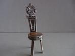 Miniatuur zilver DF1 hoge stoel zilveren miniaturen, Antiek en Kunst, Antiek | Goud en Zilver, Verzenden, Zilver
