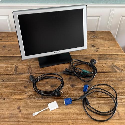 Mirai Beeldscherm 19 inch, Computers en Software, Monitoren, Gebruikt, 60 Hz of minder, DVI, VGA, Overige typen, Overige resoluties