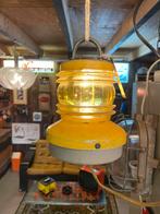 Gaaf vintage/ industrieel geel hanglampje (weglamp), Overige materialen, ?, Zo goed als nieuw, Vintage industrieel