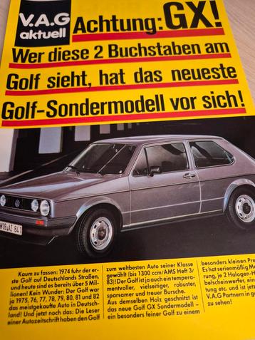 Rond 1981 Volkswagen Golf GX ACTIEMODEL FOLDER Golf 1 izgst  beschikbaar voor biedingen