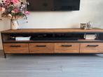 Teakhouten TV-kast Romaro - 200cm breed, Ophalen, Teakhout, Zo goed als nieuw, 200 cm of meer