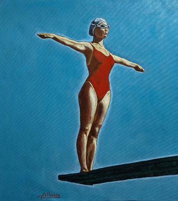 “Ik zal het doen!!!…” Schilderij   beschikbaar voor biedingen