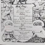Originele Menukaart zilveren bruiloft 1902, Antiek en Kunst, Kunst | Etsen en Gravures, Ophalen of Verzenden