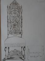 Prenten middeleeuwse meubels, Frans Buffa 1860, Verzenden