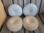 4 originele thaise kussentjes goud en zilver, Huis en Inrichting, Woonaccessoires | Kussens, Ophalen of Verzenden, Gebruikt, Overige kleuren