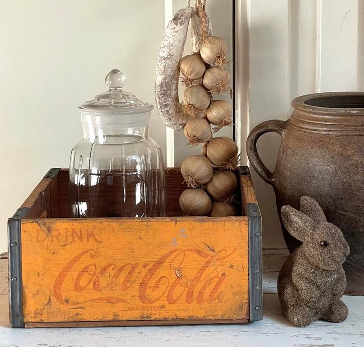 Brocante oud houten Coca Cola kratje / kistje, Antiek en Kunst, Curiosa en Brocante, Ophalen of Verzenden