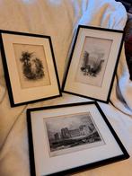 3 antieke gravures Wales, Antiek en Kunst, Ophalen of Verzenden