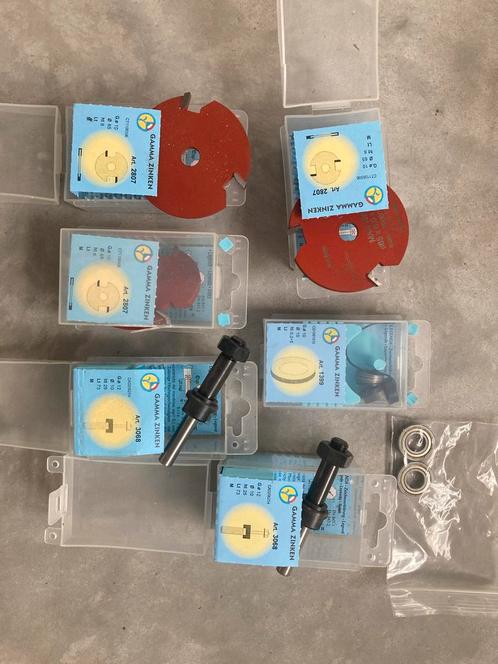 Gamma Zinken set 6mm mes en groef en div profiel freesjes, Doe-het-zelf en Verbouw, Gereedschap | Freesmachines, Nieuw, Accu, Bovenfrees