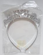 Diadeem HAPPY NEW YEAR, zilverkleurig 2st, oud en nieuw, Ophalen of Verzenden, Nieuw, Hoed of Pruik, Carnaval