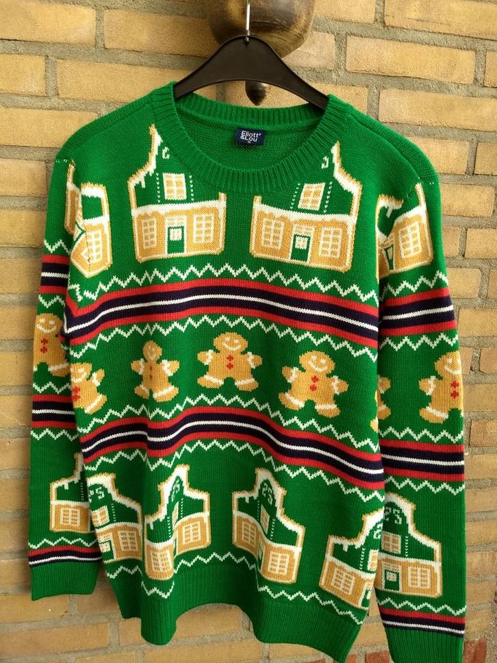 Dames, foute kersttrui , maat m, groen en figuurtjes, nieuw., Kleding | Dames, Truien en Vesten, Nieuw, Maat 38/40 (M), Groen