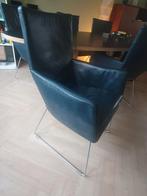 6 Donna eetkamerstoelen van Gerard van den Berg, merk Label, Huis en Inrichting, Ophalen, Gebruikt, Blauw, Leer