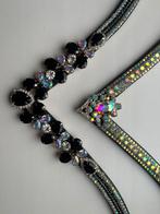 Prachtige frontriemen zwart leer met drukknop, Ophalen of Verzenden, Zo goed als nieuw, Dressuur