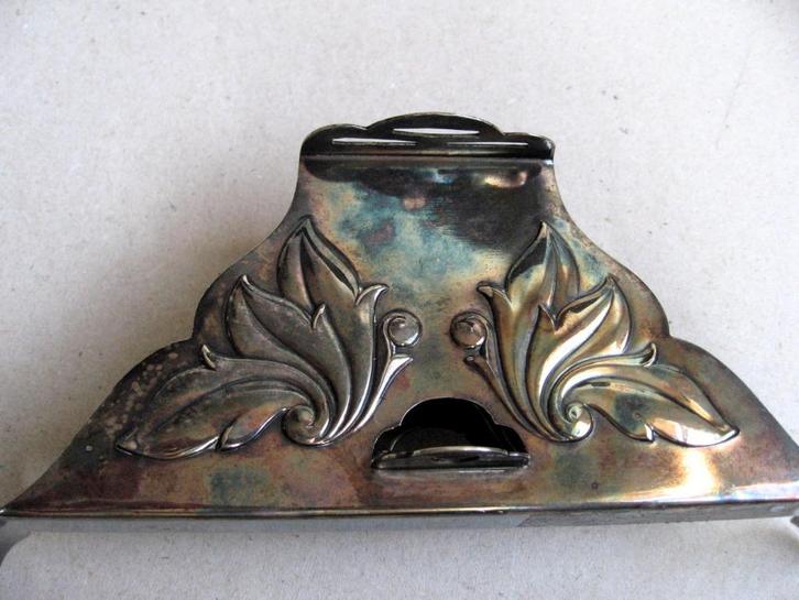 Jugendstil verzilverde servethouder Gero, Georg Nilsson, Antiek en Kunst, Antiek | Goud en Zilver, Zilver, Ophalen of Verzenden