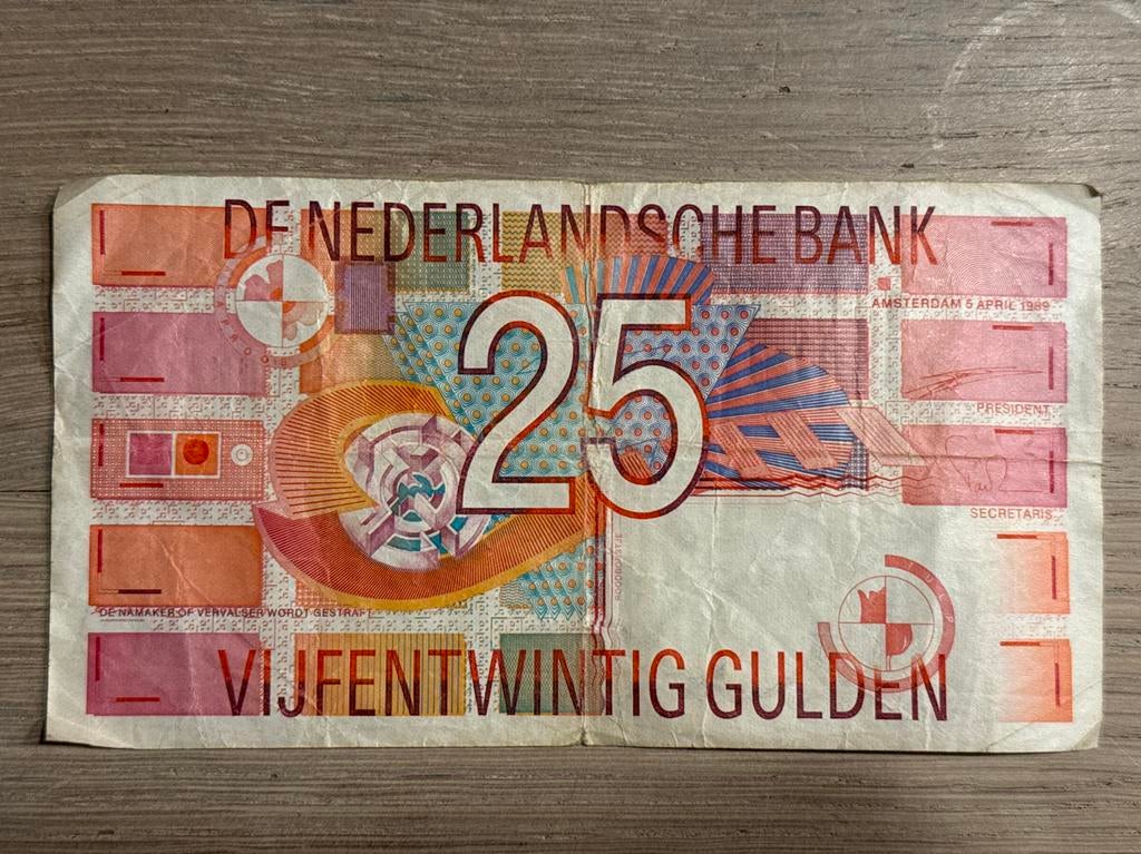 25 Gulden biljet - 1989, Ophalen of Verzenden, 25 gulden, Los biljet