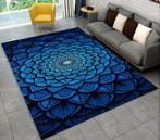 Bohemian Rechthoekig Vloerkleed 13 Tapijt Blauw Mandala Hip, Huis en Inrichting, Stoffering | Tapijten en Kleden, Verzenden, Nieuw