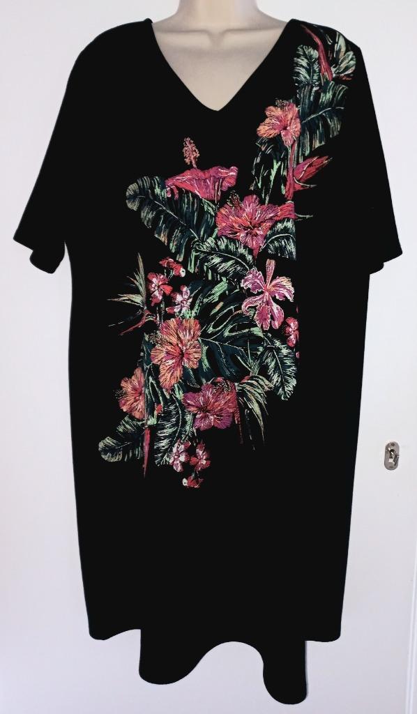 MS Mode jurk maat XL (46/48), Kleding | Dames, Grote Maten, Zo goed als nieuw, Jurk, Zwart, Ophalen of Verzenden