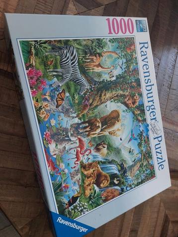 Puzzel 1000 stukjes jungle dieren  beschikbaar voor biedingen