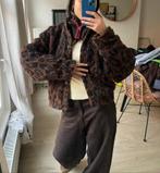 Stiegtliz bruine jas panter bomberjack, Ophalen of Verzenden, Zo goed als nieuw, Maat 38/40 (M), Bruin