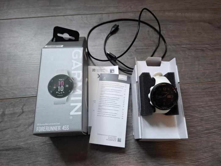 Garmin Forerunner 45S, Sieraden, Tassen en Uiterlijk, Sporthorloges, Gebruikt, Android, Zwart, Conditie, Ophalen of Verzenden