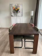 Eettafel rechthoek bruin, Ophalen, Gebruikt, 50 tot 100 cm, 150 tot 200 cm