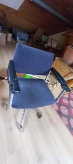 Gratis vintage bureaustoel (Gispen?), Ophalen, Gebruikt, Blauw, Bureaustoel