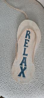 Relax tekstbord hout teebslipper beache, Ophalen of Verzenden