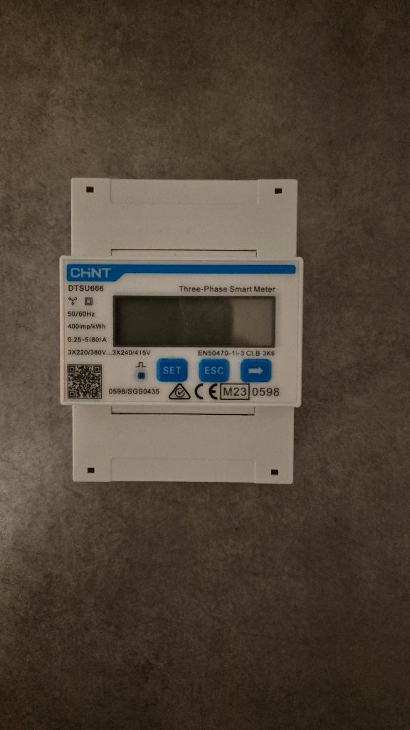 Chint energiemeter 80A 3-fase direct MID Modbus), Doe-het-zelf en Verbouw, Elektra en Kabels, Zo goed als nieuw, Overige typen