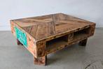 Unieke Pallet Tafel - Handgemaakt, Gebruikt, 50 tot 100 cm, Minder dan 50 cm, Industrieel