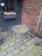 Retro bistroset, Tuin en Terras, Tuinsets en Loungesets, Ophalen, Gebruikt, Overige materialen, 2 zitplaatsen