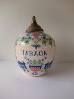vintage oude grote tabakspot vaas hollands decor aardewerk, Ophalen of Verzenden