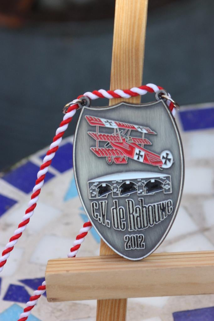 Medaille carnaval De Rabouwe 2012 Rode Baron Fokker Dr. I, Verzamelen, Ophalen of Verzenden, Gebruikt