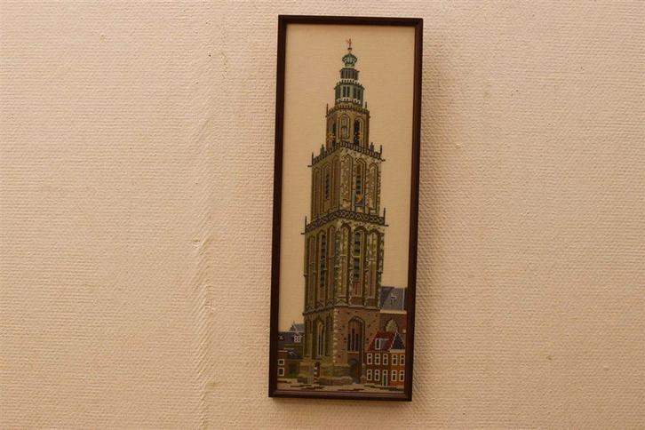 Geborduurde Martinitoren 48285, Verzamelen, Ansichtkaarten | Nederland, Noord-Brabant, Voor 1920, Ophalen of Verzenden