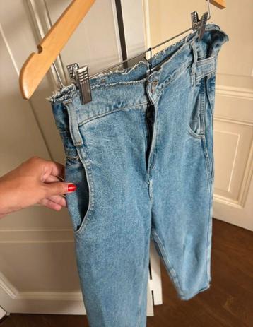 Zara barrel lichte spijkerbroek, blauwe jeans cropped, 34/XS beschikbaar voor biedingen