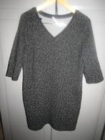 G651 Cecil mt L jurk zwart reliëf, Kleding | Dames, Verzenden, Zwart, Maat 42/44 (L), Zo goed als nieuw