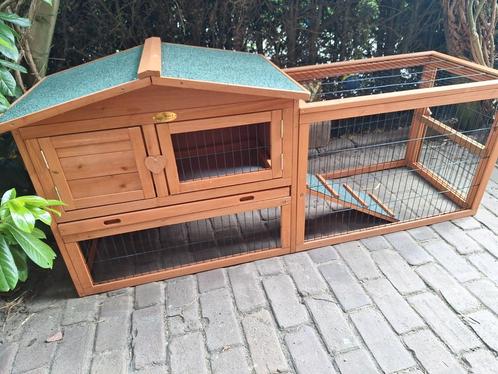 Konijnenhok buiten, Dieren en Toebehoren, Knaagdieren en Konijnen | Hokken en Kooien, Zo goed als nieuw, Hok, 90 cm of meer, 110 cm of meer