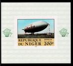 postzegelblokje Niger lp. 200 jaar luchtvaart Zeppelin, Ophalen of Verzenden, Overige landen, Postfris