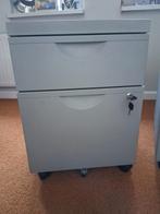 2 metalen Ikea ladekastjes voor bureau, Ophalen, Minder dan 50 cm, Gebruikt, Minder dan 100 cm
