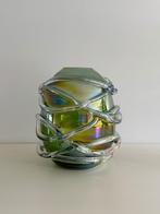 Groen glazen vaas - Luigi Onesto (Murano) stijl, Antiek en Kunst, Ophalen