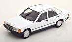 Mercedes-Benz 190E (W201) 1982 Wit 1-18 Norev, Hobby en Vrije tijd, Modelauto's | 1:18, Www.norev.fr, Auto, Norev, Ophalen of Verzenden