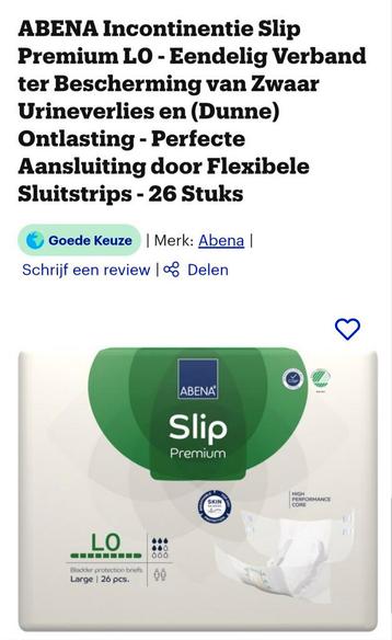 ABENA INCONTINENTIE MATERIAAL MAAT L.  beschikbaar voor biedingen