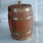 Vintage sigaren pot eikenhout / koper - Schimmelpenninck, Verzamelen, Rookartikelen, Aanstekers en Luciferdoosjes, Ophalen, Gebruikt