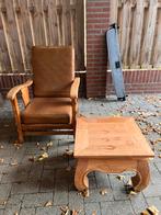 Rookstoel met Teak Tafeltje, Antiek en Kunst, Antiek | Meubels | Stoelen en Banken, Ophalen
