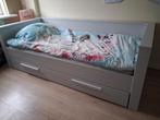 Woood Dennis bed lichtgrijs, Ophalen, 180 cm of meer, 85 tot 100 cm
